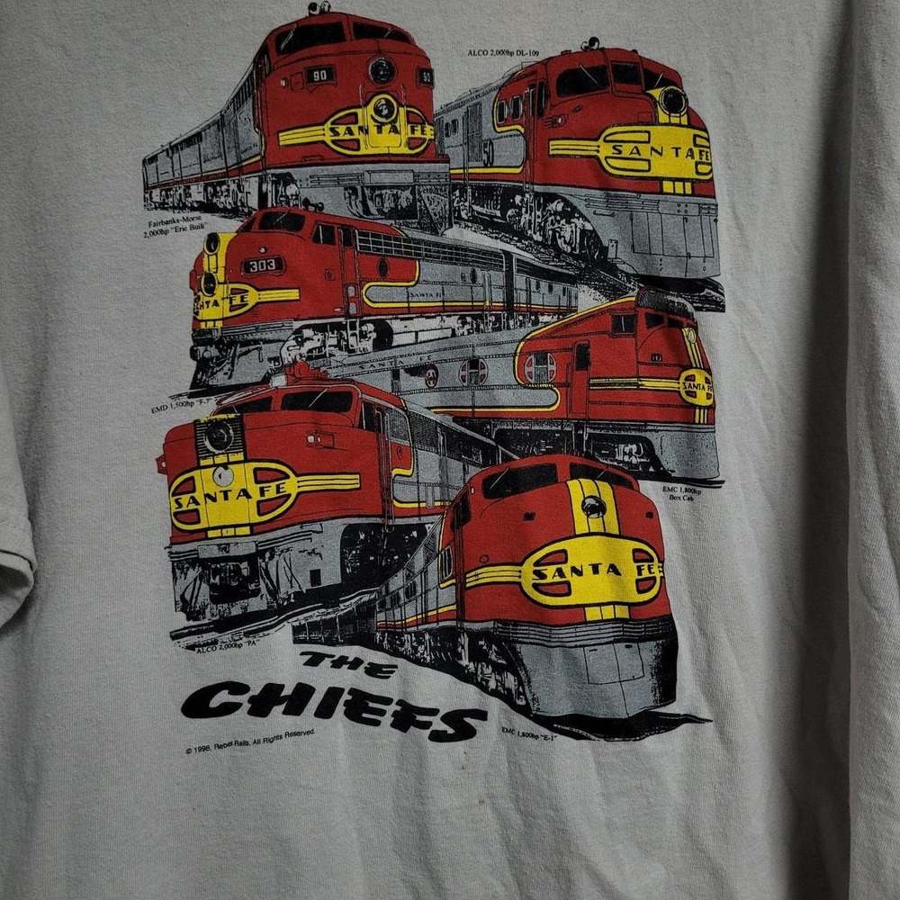 Santa Fe The Chiefs Shirt Size XL Trains Alco 2000 hp